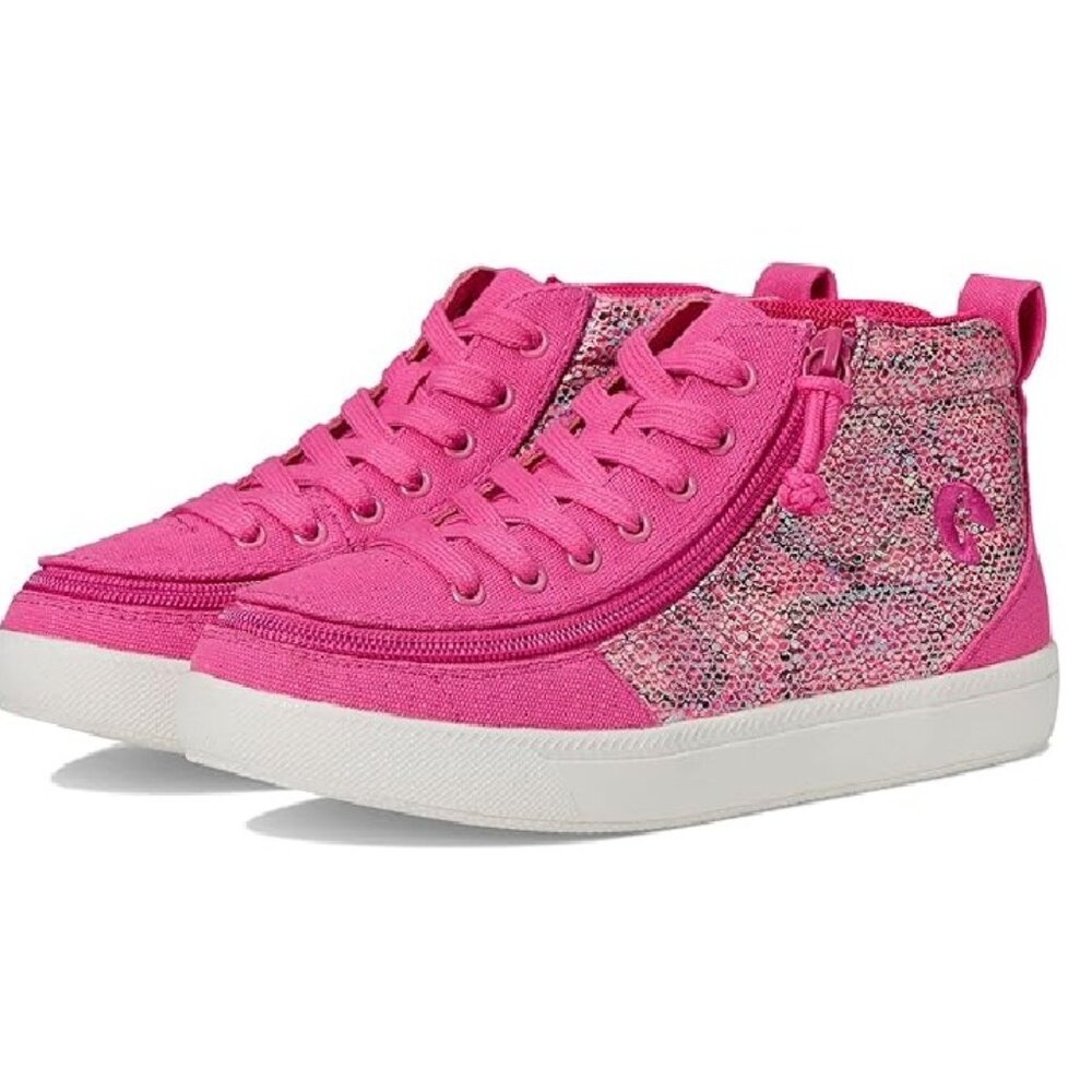 Billy Footwear Adaptive Glitter Classic High-Top Sneakers Big Girls SZ 6 (38 EU)